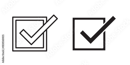 Checklist Icon. Vector illustration with stroke and fill on a white background.