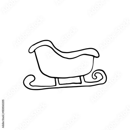 Christmas Sleigh Sled Doodle