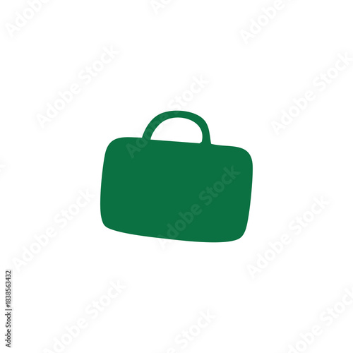 Green Handbag Icon Illustration