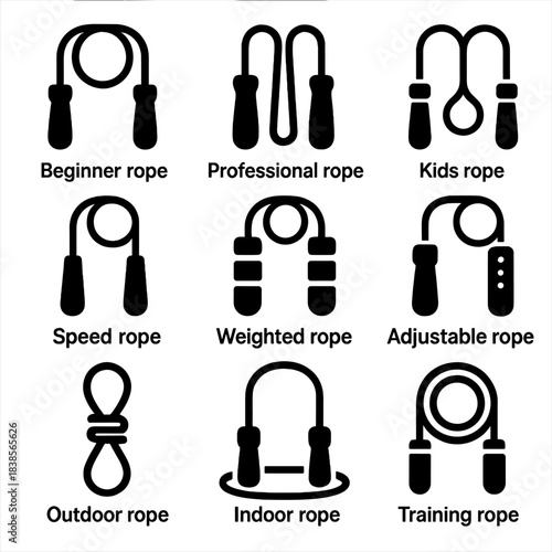 Variety of jump ropes: beginner, professional, kids, speed, and more