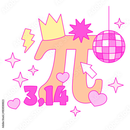 Pi symbol icon. Happy Pi Day! Celebrate Pi Day. Pi letter symbol vector icon