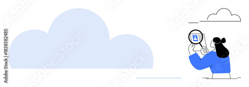 Cloud computing concept. Cloud computing enables efficient data storage, retrieval, and analysis. Cloud computing supports businesses, data security, app development, and remote collaboration