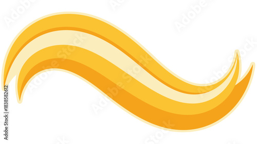 Abstract Golden Swirl of Flowing Hair or Energy on Black Background Representing Motion and Vitality