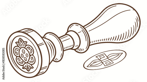 Hand drawn vector illustration of a pencil and an electric guitar, isolated object on white background