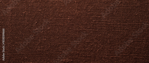 Photography Macro of Brown Woven Fabric with Horizontal Thread Texture