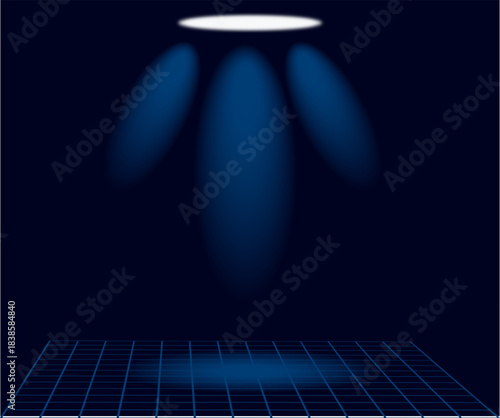 stage light background with blue color