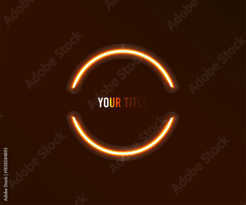 A glowing circle with the words Your Title written in the center. The circle is surrounded by a dark background