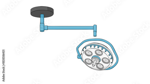 Adjustable Surgical Overhead Light Fixture With Multiple Reflectors For Medical Examination And Procedure Illumination