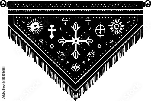 Mystical Symbol Bandana Illustration