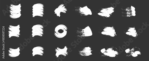 Set of vector paint brush stroke, ink splash and grungy decoration elements. Sketch grunge charcoal, texture rough scratching pencil chalk line, freehand doodle scribble stroke art brushes vector .