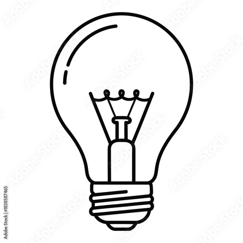 Lightbulb illustration representing creativity idea innovation and solution concept