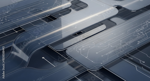 Wallpaper Mural Modern black laser printer equipment integrates advanced computer technology into a steel metal factory setting to bridge the gap between office business and industrial printing press production Torontodigital.ca