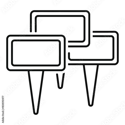 Simple Black and White Garden Markers for Labeling and Identifying Plants