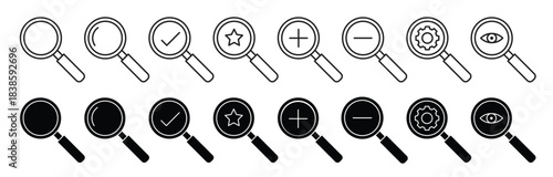 loupe icon set