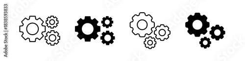 Gear icon set