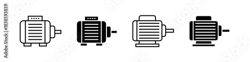 Motor vector icon set