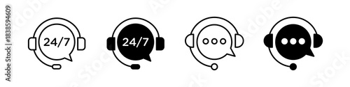 Support service icon set