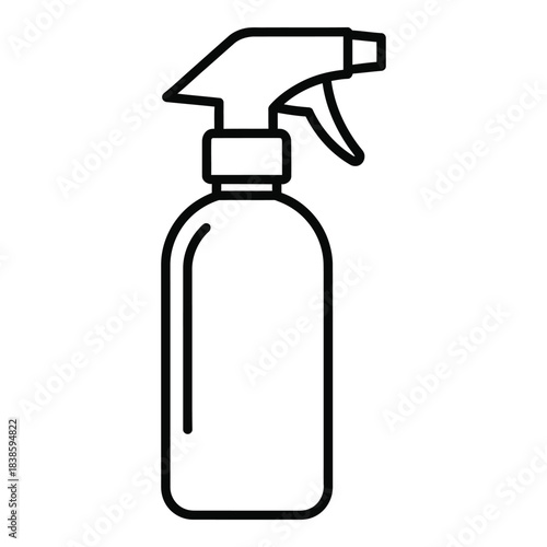 Spray bottle illustration for cleaning sanitation and disinfection vector graphic