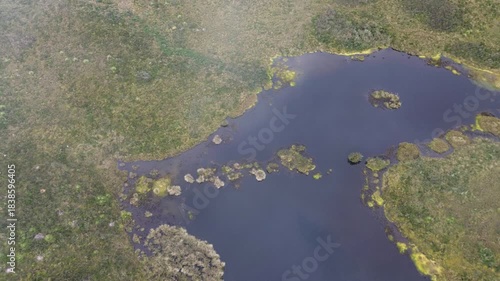 Andean colombian Mountains Lake Landscape. High quality 4k footage