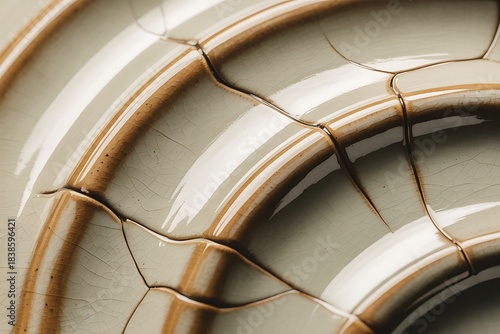 Macro close-up of intricate crackle glaze texture on vintage celadon ceramic pottery surface