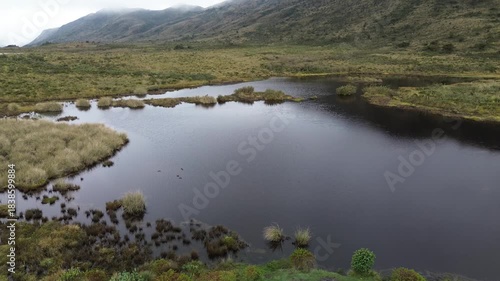 Verjon Lagoon Colombian Paramo Cruz Verde. High quality 4k footage
