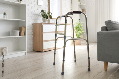 Medical walker in living ro...