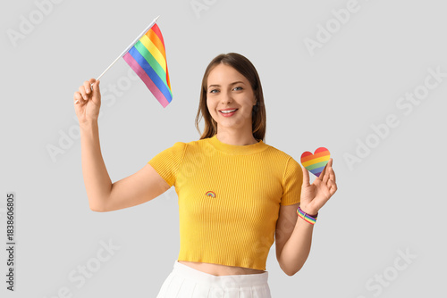 Happy young woman with LGBT...