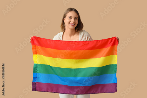 Happy young woman with LGBT...