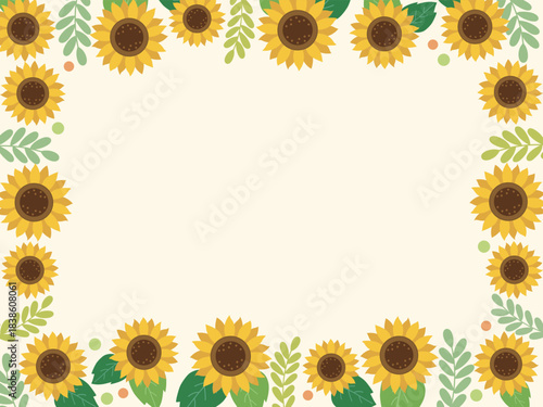 Sunflowers and Leaf Edges