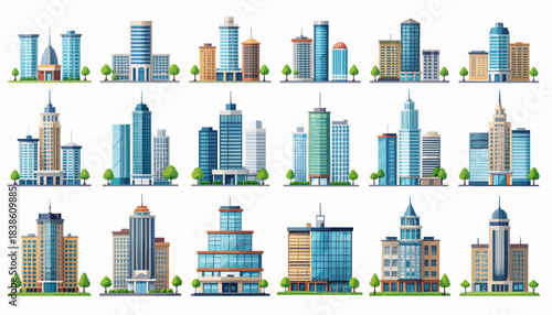 Diverse Cityscape - A Collection of Modern and Classic Buildings.