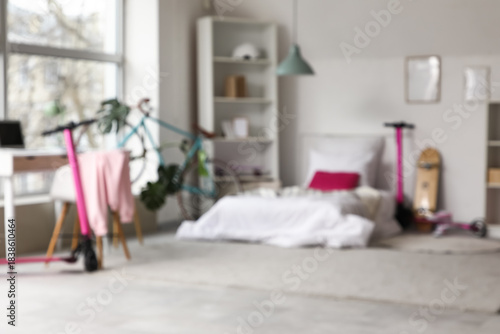 Blurred view of teenager's ...