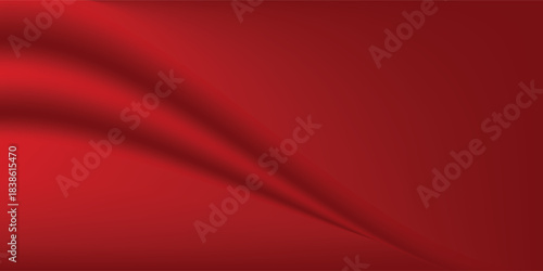 Abstract red gradient background, light and shadow on the backdrop with dimensions, hot tone wall with intense color, horizontal wallpaper.