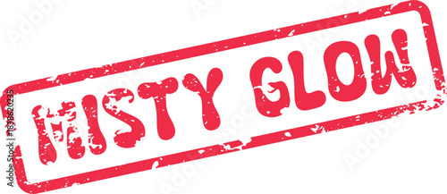 Distressed Red MISTY GLOW Rubber Stamp Mark for Radiant and Luminous Concepts
