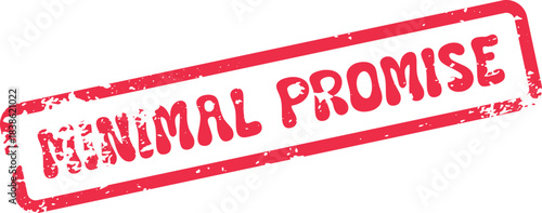 Minimal Promise Red Rubber Stamp with Grunge Texture for Assurance and Commitment