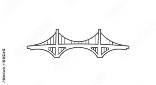 Minimalist Bridge Illustration - A Simple and Elegant Design.