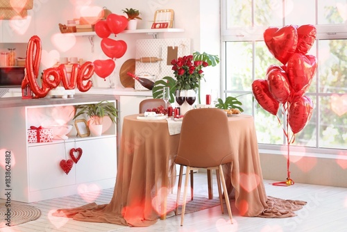 Festive table setting in li...