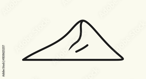 Minimalist Mountain Illustration - A Simple Peak Design.