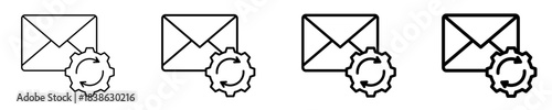 Auto Email Sender Icon Set Different Style Collection
