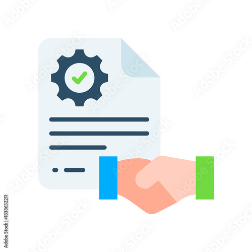 Service Level Agreement flat color icon