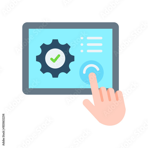 Self Service flat color icon