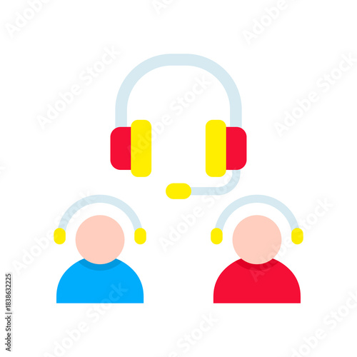 Call Handling flat color icon