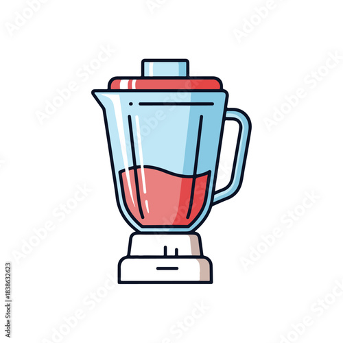Colorful Blender Icon for Healthy Food and Smoothies