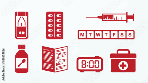 Medical Health Icons Collection Healthcare Symbols for Medicine Treatment and Wellness