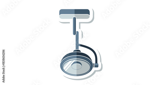 Surgical Operating Lamp With Adjustable Arm And Reflector In A Clinical Environment Focused On Medical Procedures And Patient Care In A Modern Hospital Setting