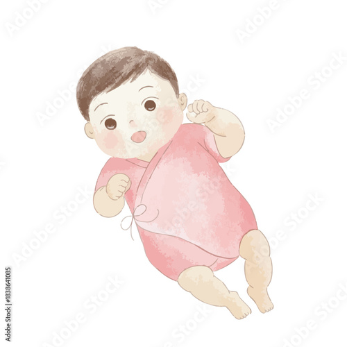 2 month baby found hands