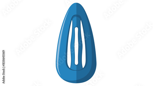 A Blue Hair Clip A Simple Accessory For Hair Styling And Fashion Placed On A Black Background With Shadow Effect