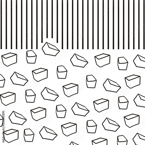 Adobe Illustrator Artwork with bricks and vertical lines