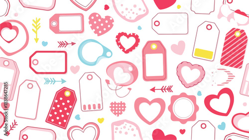 Lovely Valentine's Day Labels and Tags Design