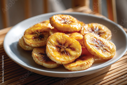 Dehydrated Banana Slices – Dried Fruit Snack Close-Up