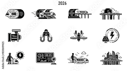 Futuristic transportation and energy concepts 2026 innovation collection exploring advanced systems